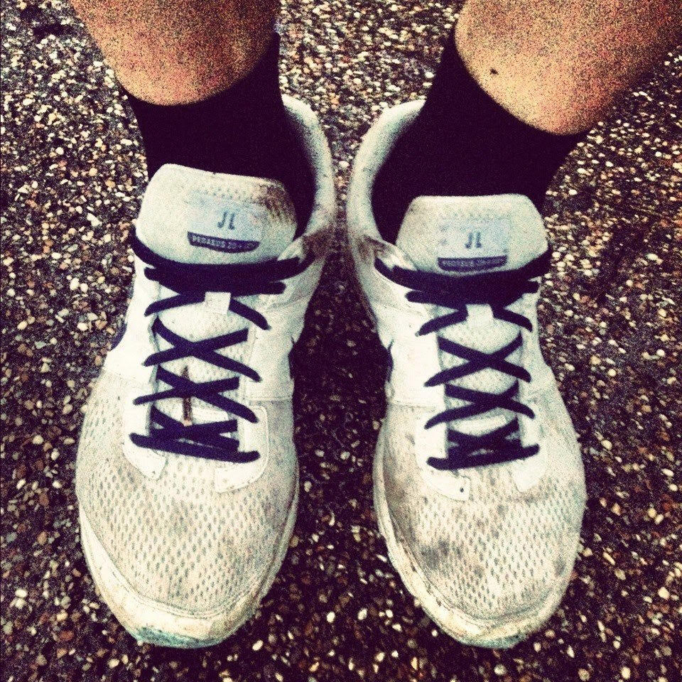 Once upon a time. Nike Pegasus trainers, covered in the grime of hundreds of Hertfordshire miles